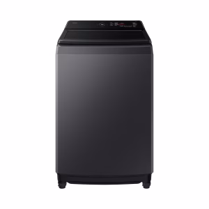 Lavadora Samsung carga superior 17kg gris grafito en hogar colombiano